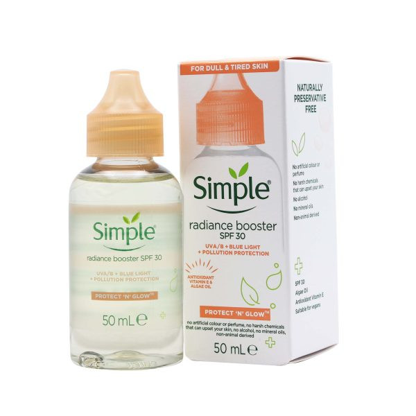 سرم ضدافتاب و جوانساز Simple با Spf30