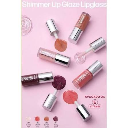 برق لب لیپ گلس گلدن رز مدل Shimmer Lip Glaze